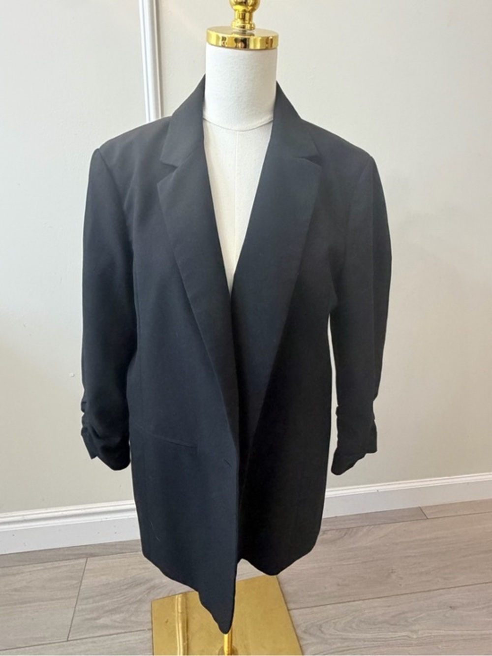 Michael Kors Black Longline Blazer Coat